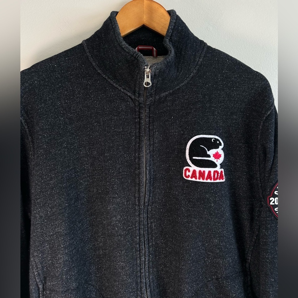 Hudson’s Bay Company Men’s Sweater Size L Full Zip Gray HBC Olympics Canada EUC - Picture 4 of 10